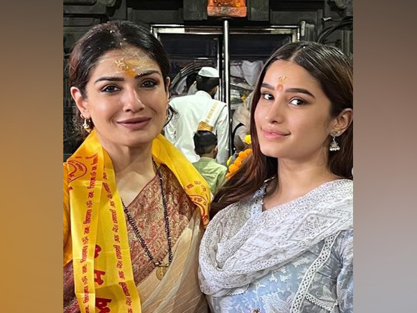 Raveena Tandon visits Bhimashankar temple with daughter Rasha Thadani